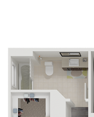 Two bedroom floor plan